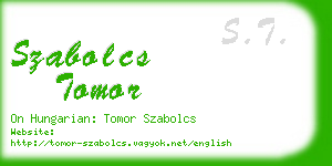 szabolcs tomor business card